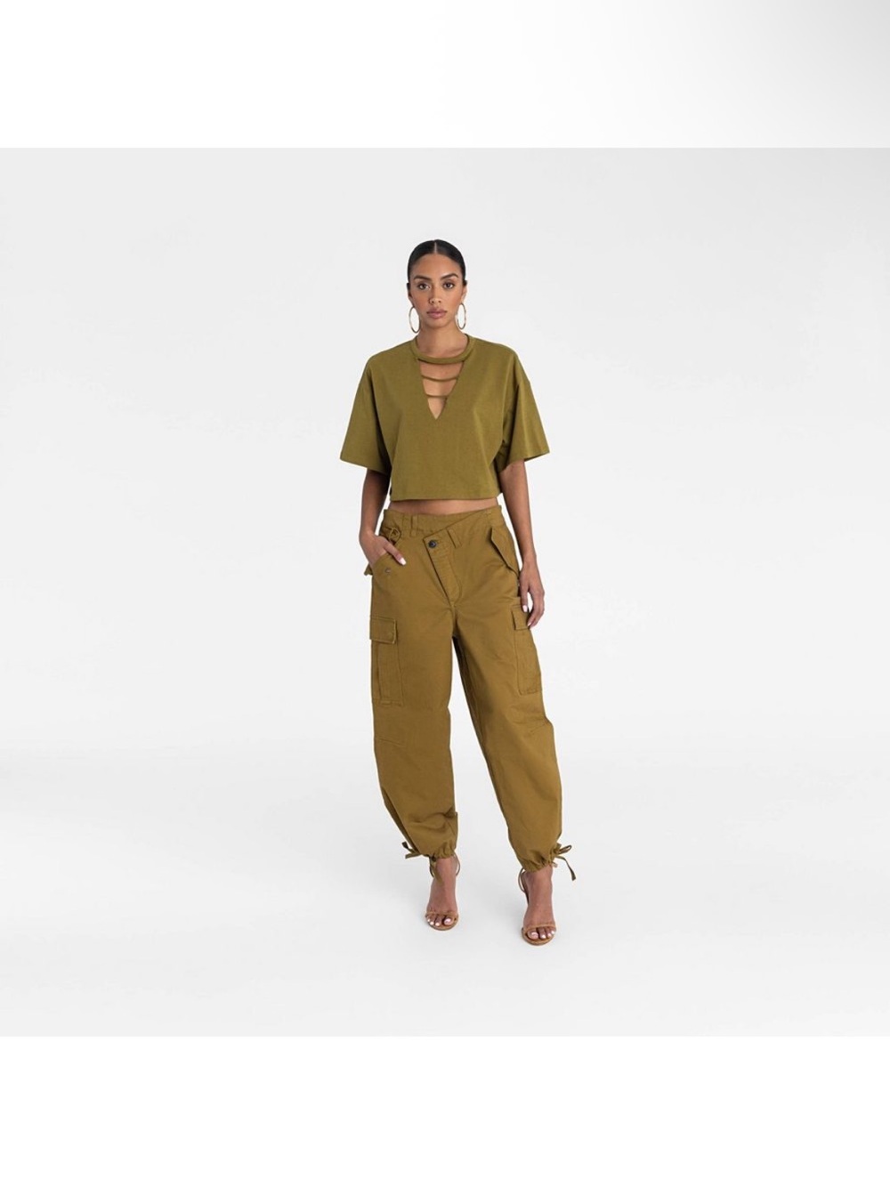Kbb By Kahlana Women's Mid-rise Straight Leg 'the Cargo Jogger' sz Medium